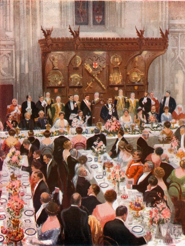 Lord Mayors Bankett i Guildhall av English School
