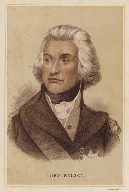 Lord Nelson (farge litho) av English School