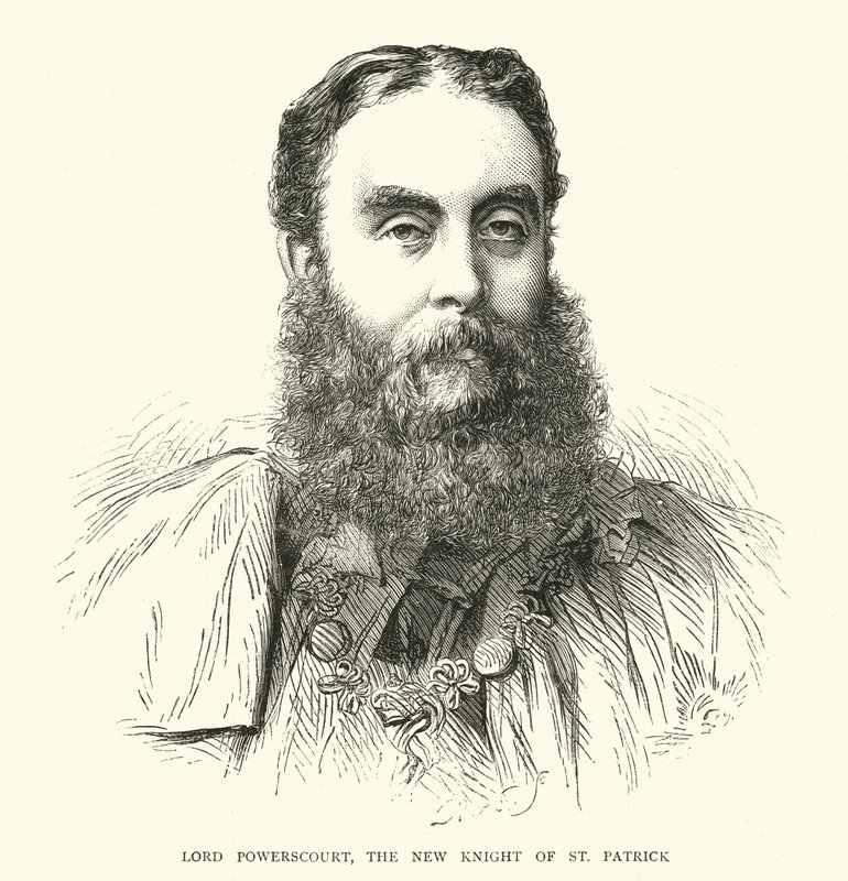 Lord Powerscourt, den nye ridderen av St. Patrick (gravering) av English School