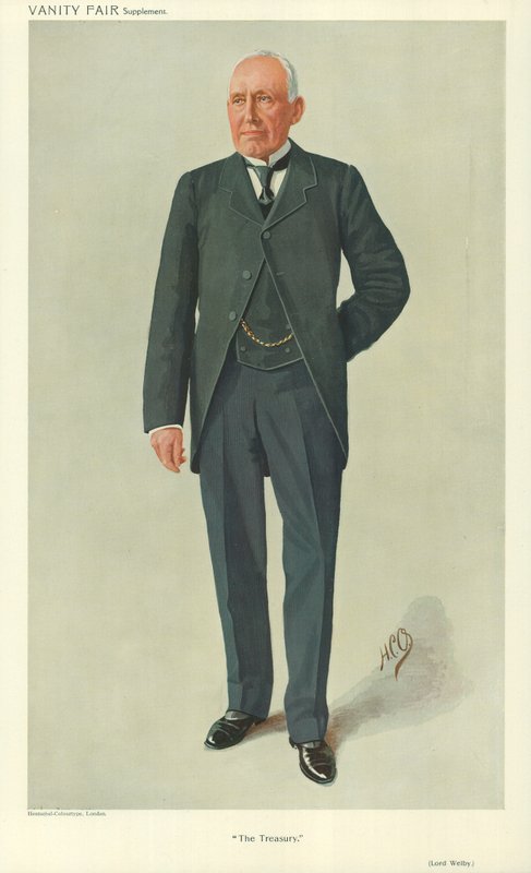 Lord Welby, The Treasury, 10. mars 1910, tegneserie Vanity Fair av English School