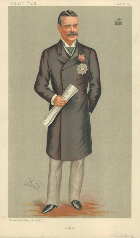 Lord Wenlock, Madras, 28. januar 1893, tegneserie Vanity Fair av English School