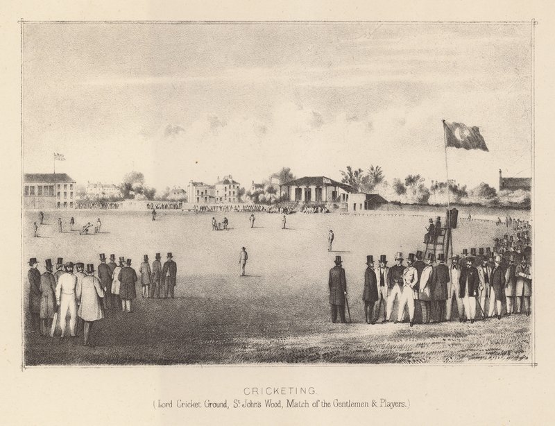 Lords Cricket Ground, S Johns Wood, Match of the Gentlemen and Players av English School