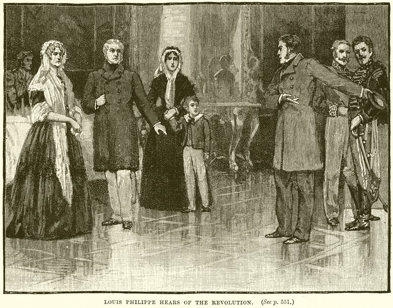 Louis Philippe hører om revolusjonen av English School