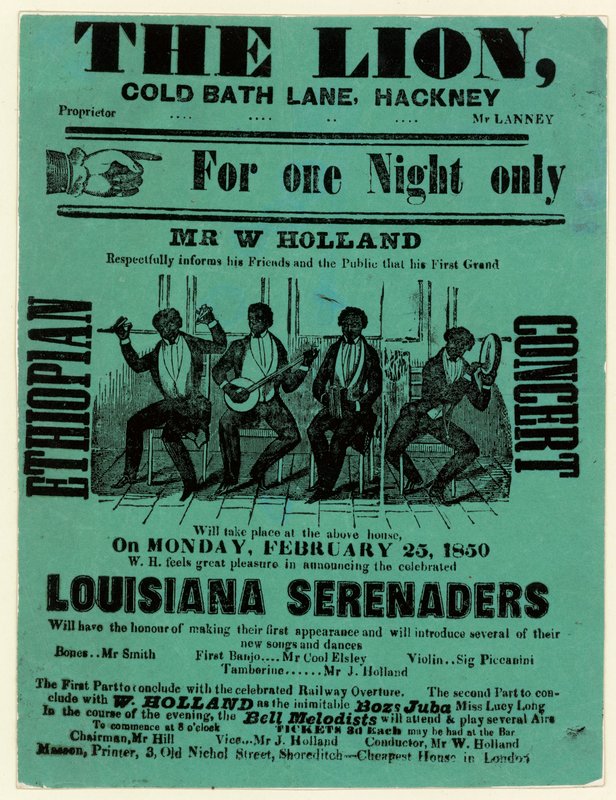 Louisiana Serenaders ved Lion, Hackney av English School
