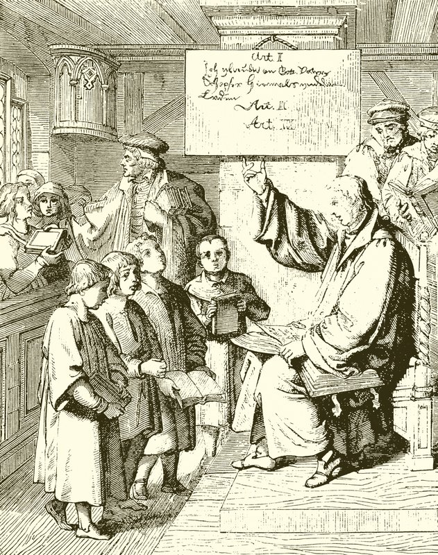 Luther lærer barn av English School
