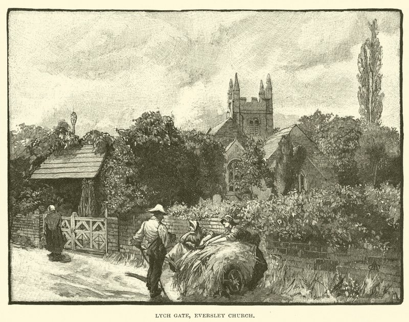 Lych Gate, Eversley Church (gravering) av English School