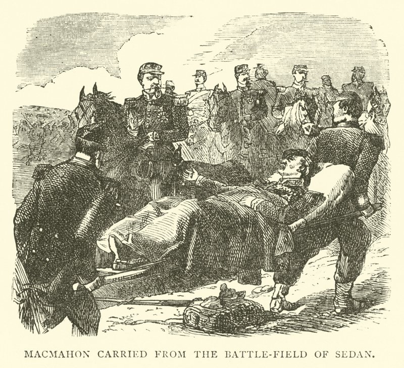 Macmahon ble båret fra slagmarken i Sedan, september 1870 av English School