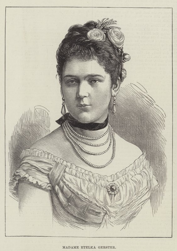 Madame Etelka Gerster (gravering) av English School