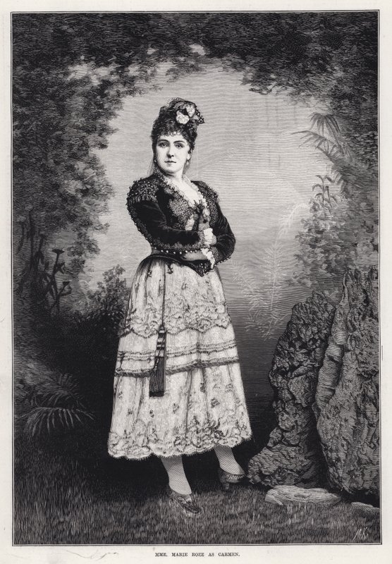 Madame Marie Roze som Carmen (gravering) av English School