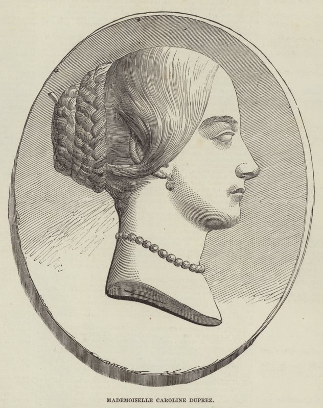Mademoiselle Caroline Duprez (gravering) av English School