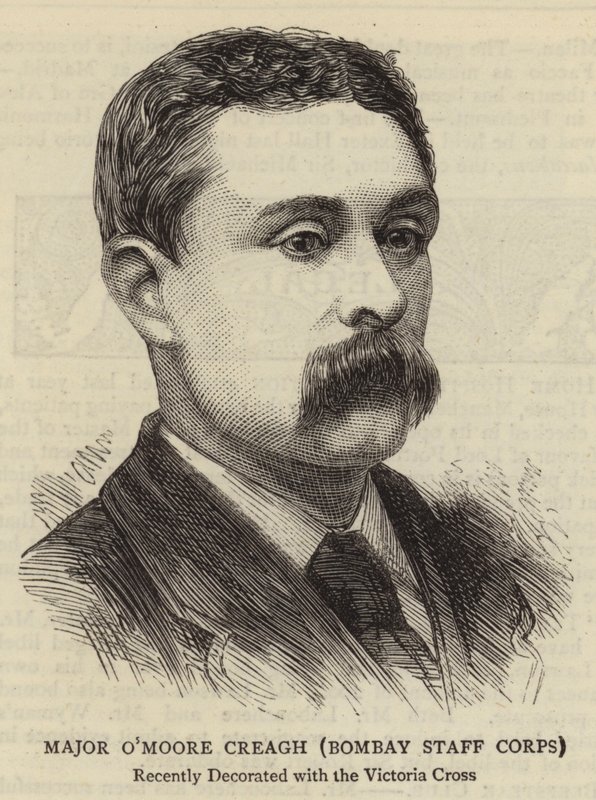 Major O'Moore Creagh, Bombay Staff Corps (gravering) av English School