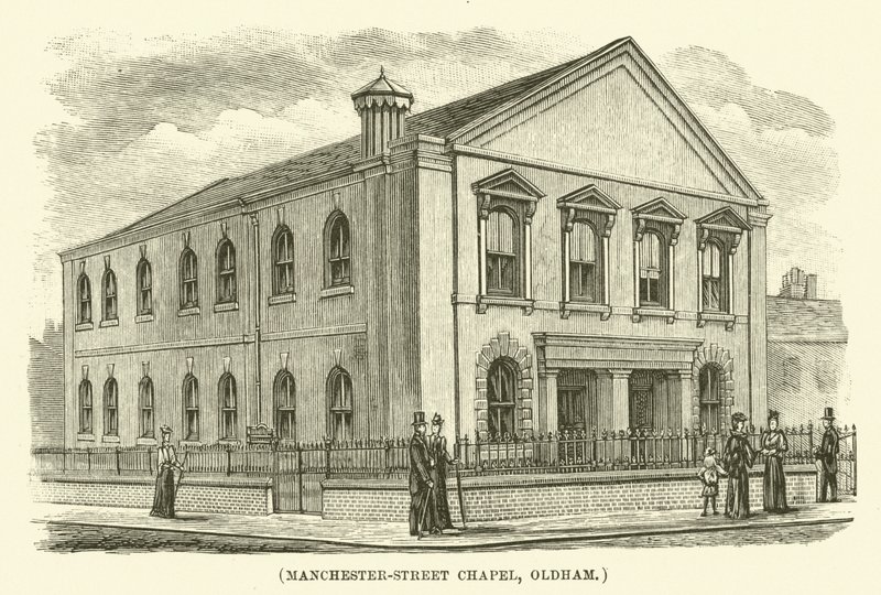 Manchester-Street Chapel, Oldham (gravering) av English School