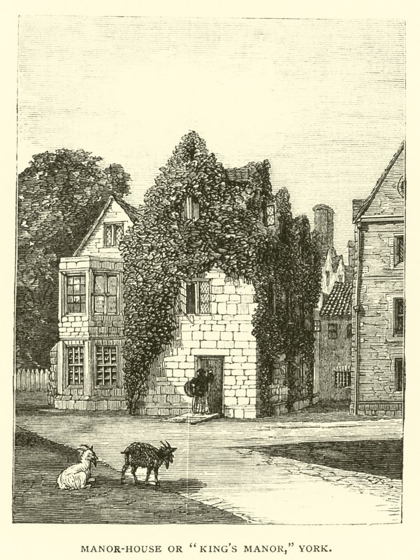 Manor-House eller Kings Manor, York av English School