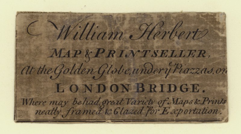 Kart og trykkeri, William Herbert, handelskort av English School