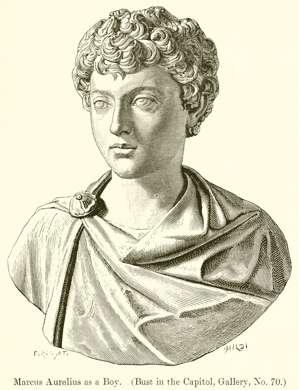Marcus Aurelius som gutt. (Byste i Capitol, Galleri, nr. 70) av English School