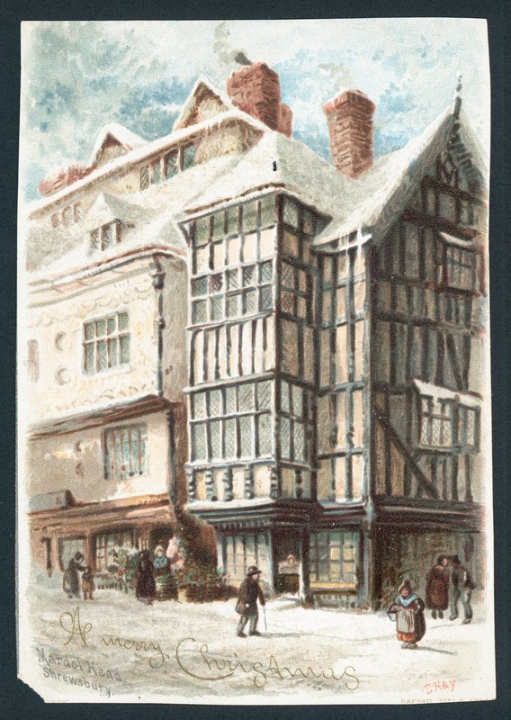 Mardol Head, Shrewsbury, julekort av English School