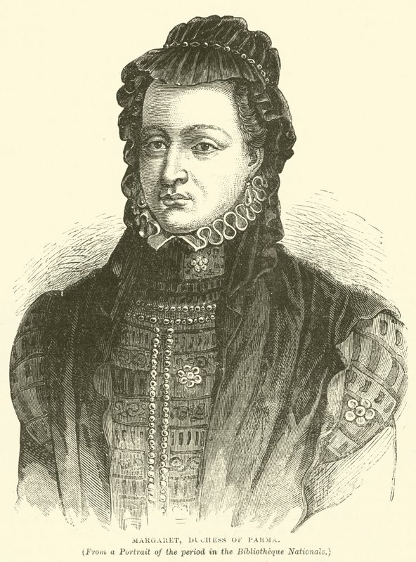 Margaret, hertuginne av Parma (gravering) av English School