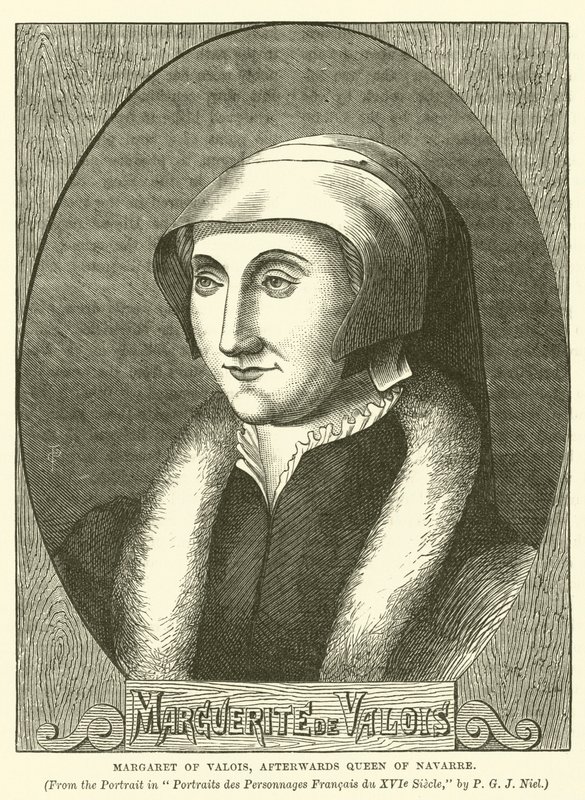 Margaret av Valois, etterpå dronning av Navarra (gravering) av English School