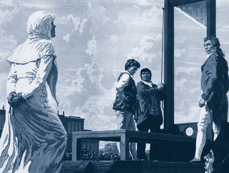 Marie Antoinette nærmer seg giljotinen av English School