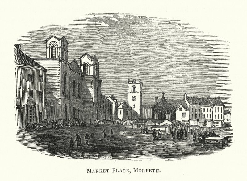 Market Place, Morpeth (gravering) av English School