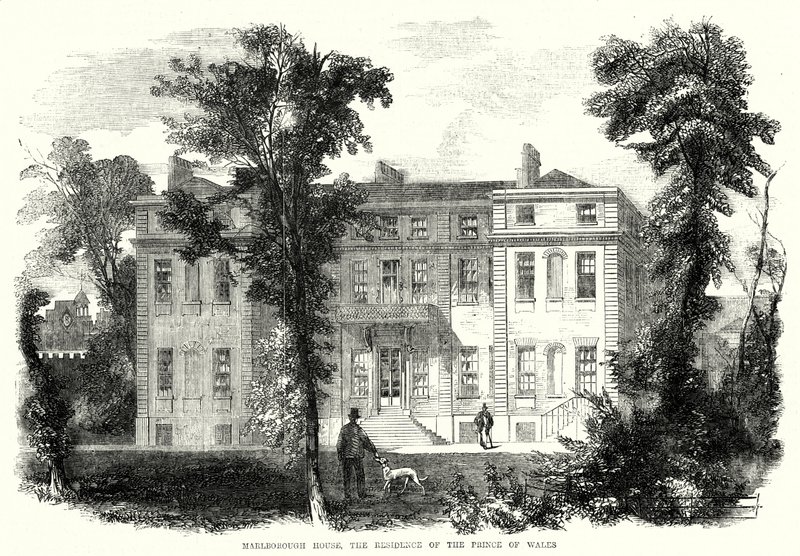 Marlborough House, residensen til prinsen av Wales (gravering) av English School