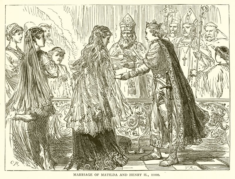 Ekteskap med Matilda og Henry II, 1100 av English School