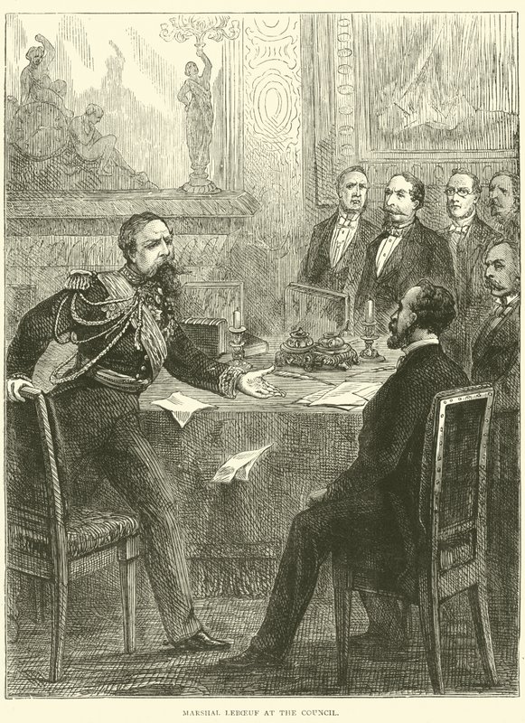 Marshal Leboeuf ved rådet, 1870 av English School