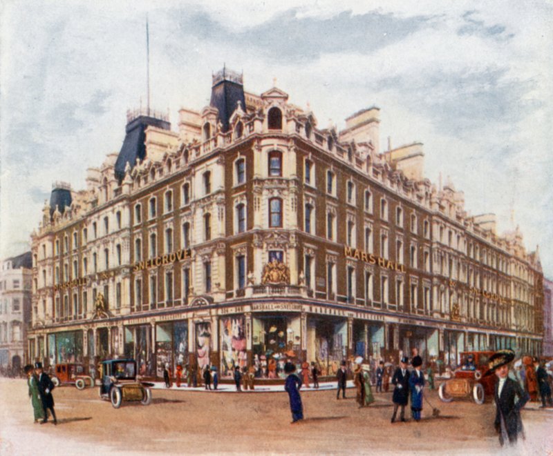 Marshall & Snelgrove, fra Oxford Street og Vere Street av English School