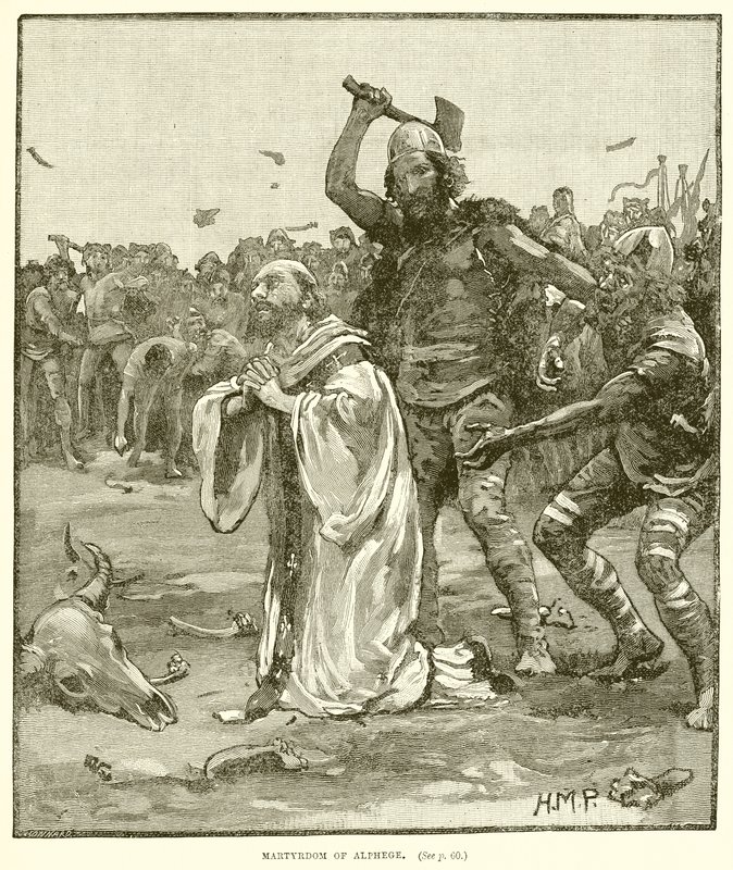 Martyrium av Alphege av English School