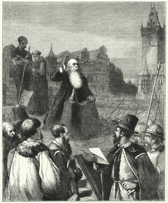 Martyrdøden til Baron Wenzel of Construction, Praha, 1621 av English School