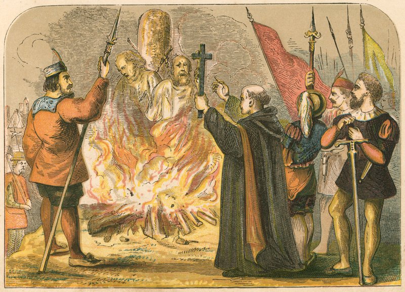 Martyrdom of Ridley og Latimer av English School