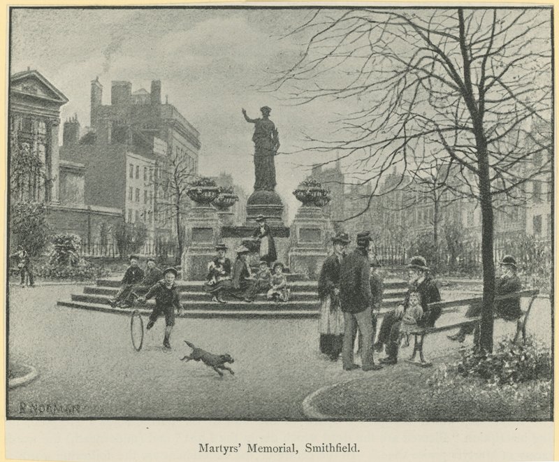 Martyrs Memorial i Smithfield av English School