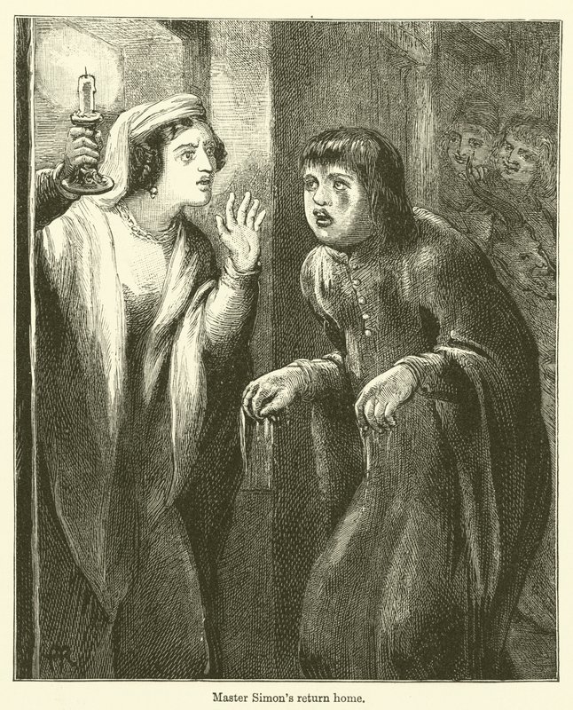Mester Simons hjemkomst (gravering) av English School