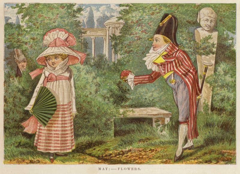 mai: blomster (farge litho) av English School