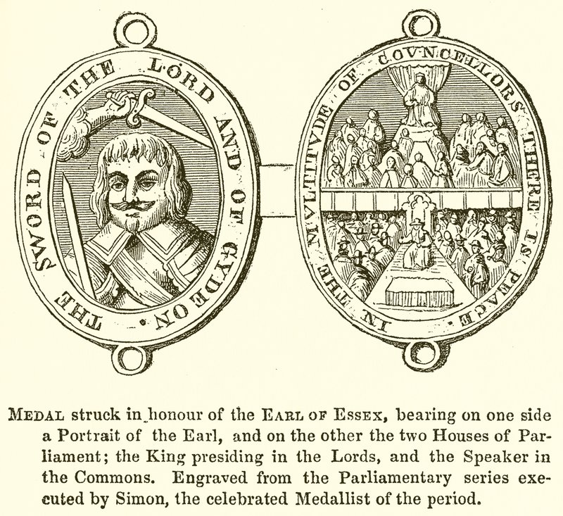 Medalje slått til ære for jarlen av Essex av English School