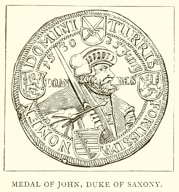 Medalje av John, hertugen av Sachsen av English School