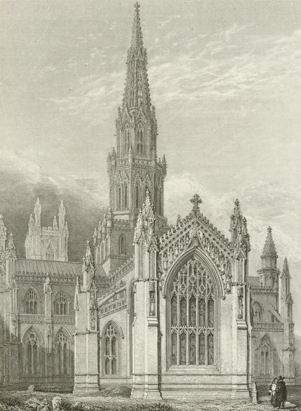 Melrose Abbey, restaurert av English School