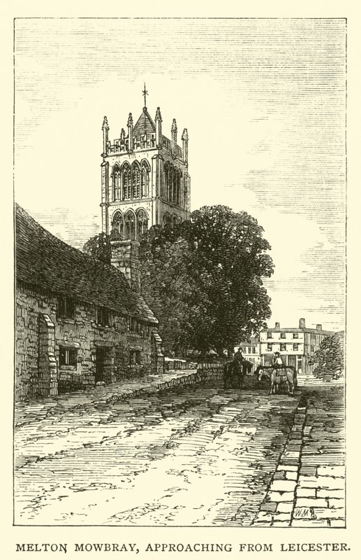 Melton Mowbray, nærmer seg fra Leicester av English School