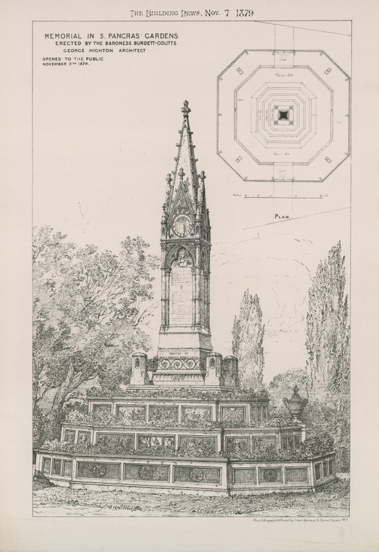 Minnesmerke i St Pancras Gardens av English School