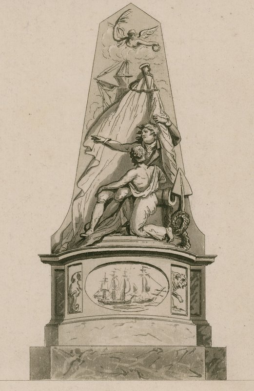 Minnesmerke for kaptein Edward Cooke, Westminster Abbey, London av English School