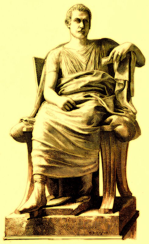 Menander, illustrasjon fra History of Rome av Victor Duruy, utgitt 1884 (digitalt forbedret bilde) av English School