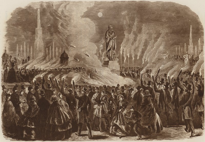 Mendelssohn-festivalen, fakkeltoget, 1860 av English School
