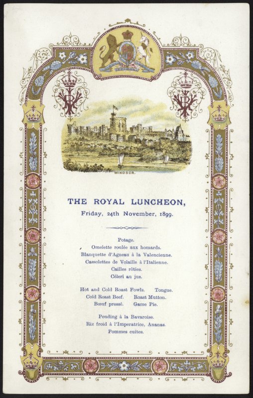 Meny for Royal Luncheon av English School