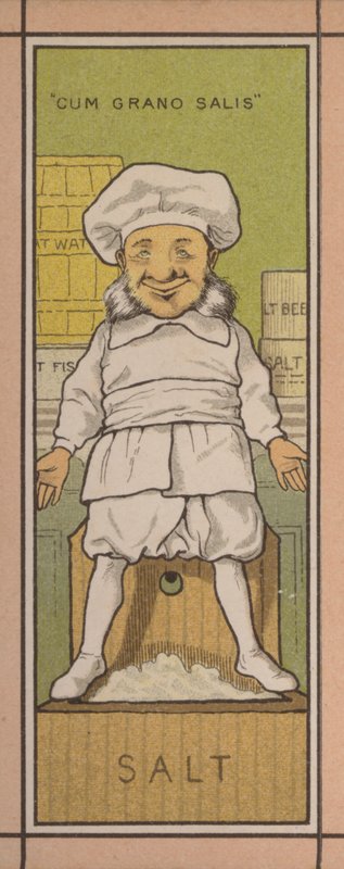 Menyillustrasjon: Salt (farge litho) av English School