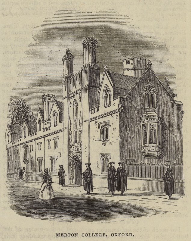 Merton College, Oxford (gravering) av English School