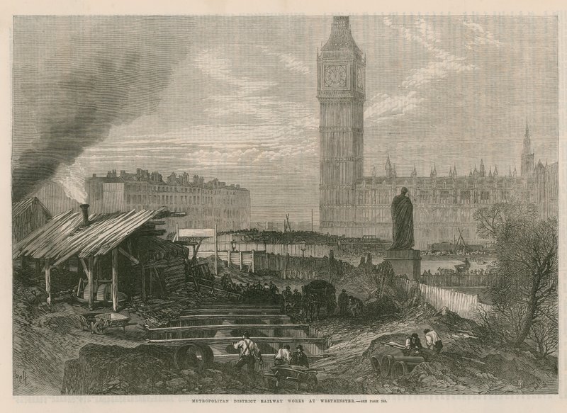 Metropolitan District Railway jobber i Westminster av English School