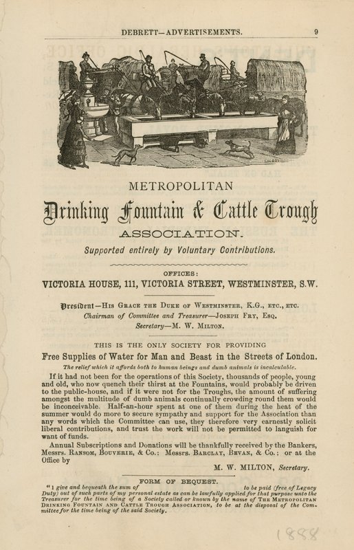 Metropolitan Drinking Fountain & Cattle Trough Association av English School