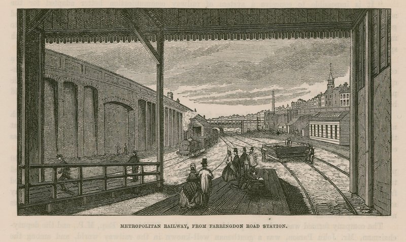 Metropolitan Railway fra Farringdon Road stasjon av English School