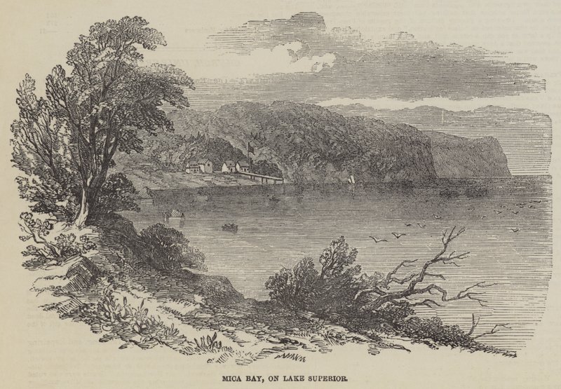Mica Bay, ved Lake Superior (gravering) av English School