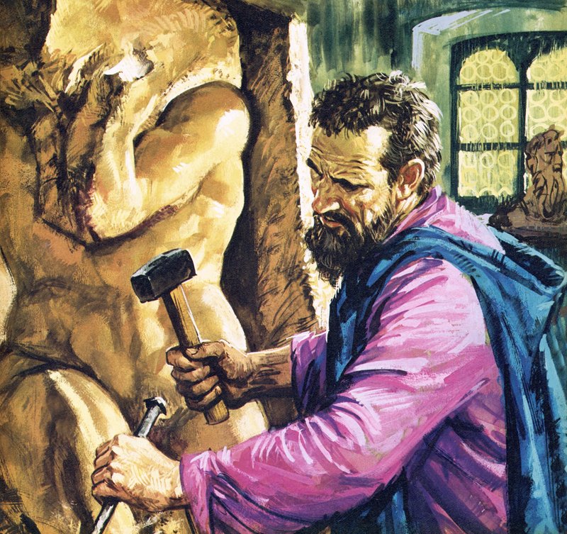 Michelangelo på jobb av English School